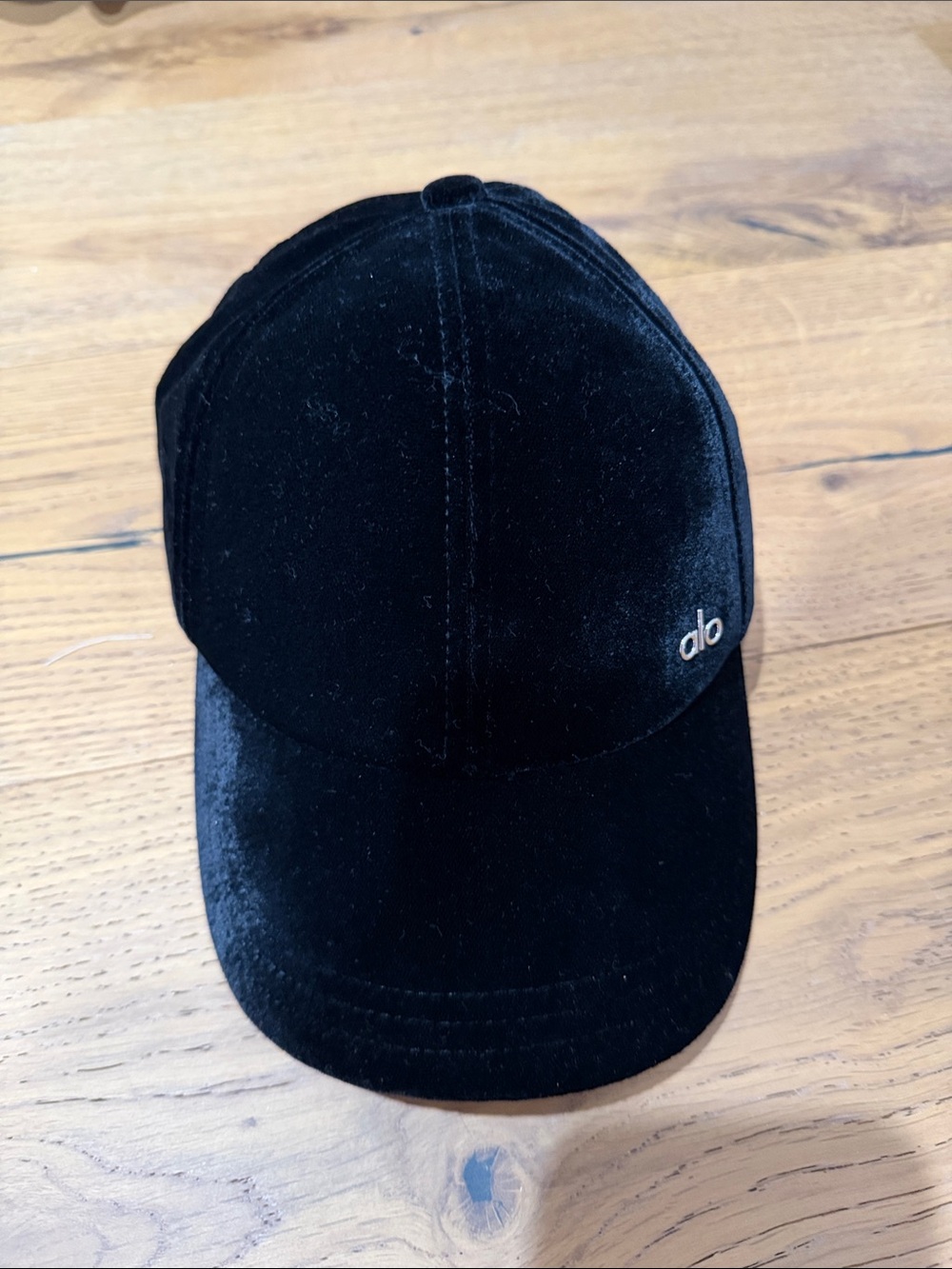 ALO Yoga Black Velvet Baseball Hat